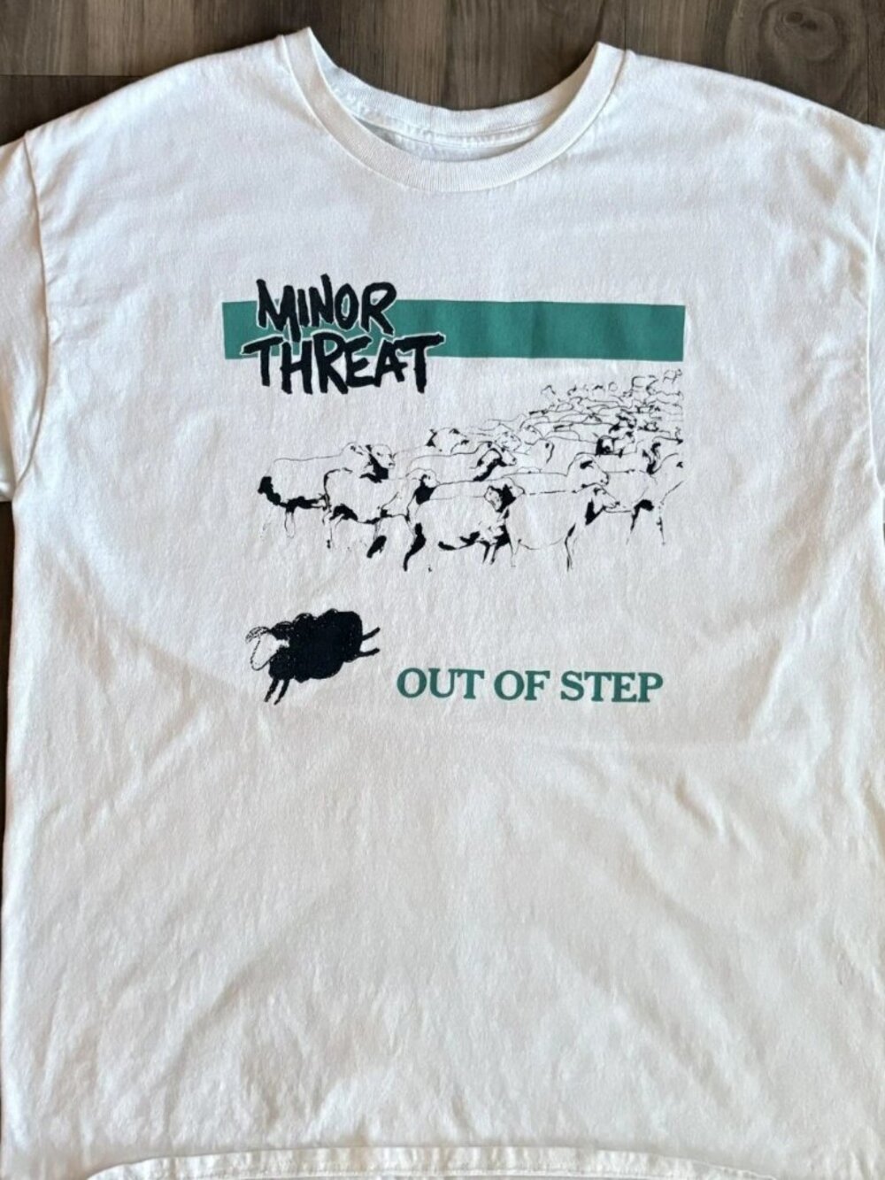 Minor Threat White Out of Step Band T-Shirt